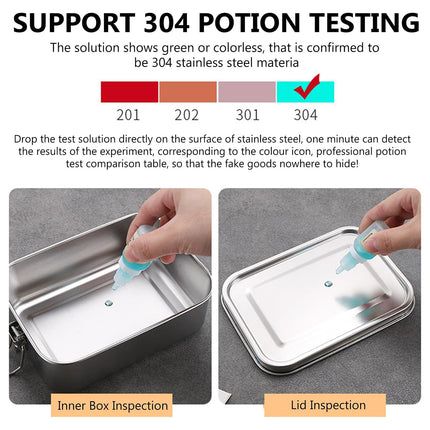 Stainless Steel Lunch Box Food Grade Portable Leakproof Durable Container