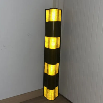 2PCS Parking Lot Corner Protector Heavy Duty Rubber Highlight Reflection Durable