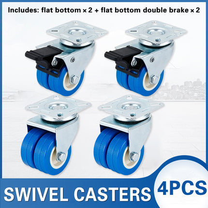 4pcs Casters Movable Wheels Heavy Duty Swivel Locking Caster Wheel For Furniture