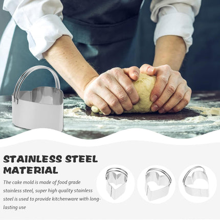 5PCS Stainless Steel Cookie Bread Baking Mold NonStick Home Kitchen Baking Tools