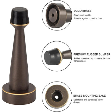 6 Colours Copper Door Stopper Top Cylinder Anti Collision Device for Home Office