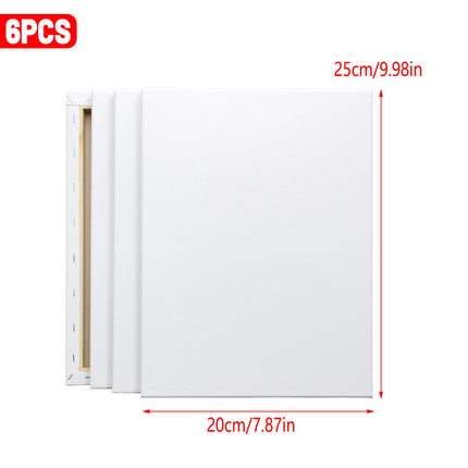 6x Artist Canvas Blank Stretched Canvases Art Large White Range Oil Acrylic Wood