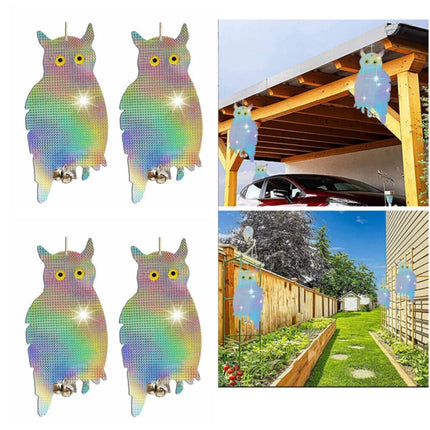 Reflective Owl Bird Deterrent Hanging Garden Yard Pest Control Outdoor