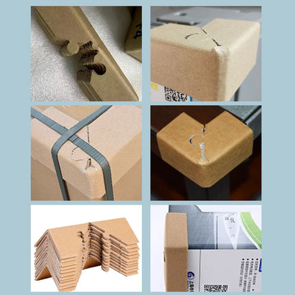 100pcs Kraft Paper Cardboard Corner Protector 90 Degree Angle Guard for Packing