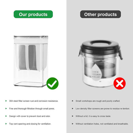 1100/1800ml Yogurt Whey Strainer with Stainless Steel Mesh for Yogurt Making Use