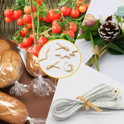 1000pcs Paper Tie Tape Wire 8/10/15cm for Baking Packing Bag Sealing Supplies