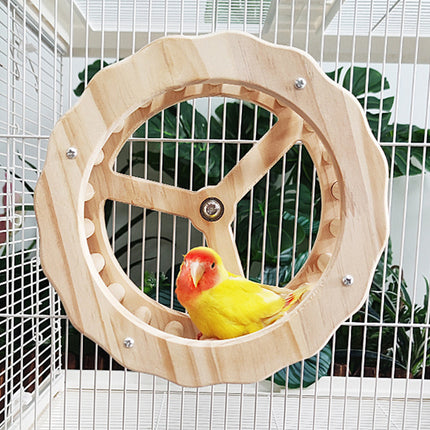 Wooden Parrot Toy Bird Cage Climbing Ladder Swing Stand Play Accessories