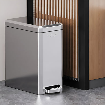 Kitchen Trash Can 9L Household Pedal Bin with Lid Large Capacity Waste Bucket