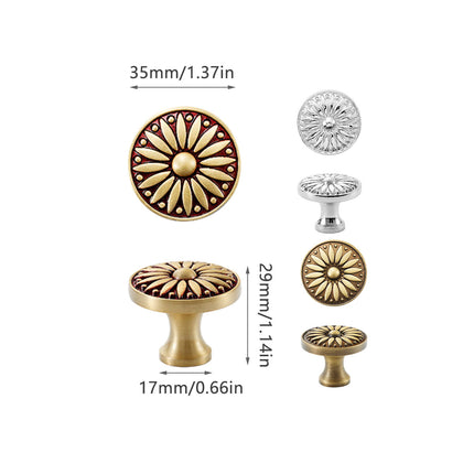 Cabinet Door Handle Round Single Hole Drawer Pull Cabinet Pattern for Furniture