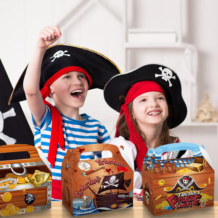 12PCS Pirate Theme Candy Gift Box Party Favour Supplies Decorative Return Gifts
