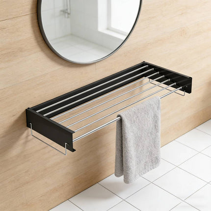 Invisible Wall Mounted Indoor Foldable Clothes Drying Rack Space Saving Home