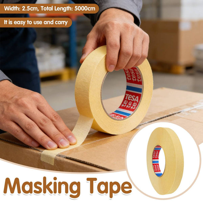 Crepe Paper Masking Tape Curve Paint Hand Tearable No Residue 2.5cm x 50m