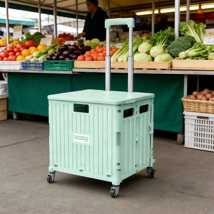Portable Foldable Shopping Cart Grocery Trolley Wheels Collapsible Supermarket