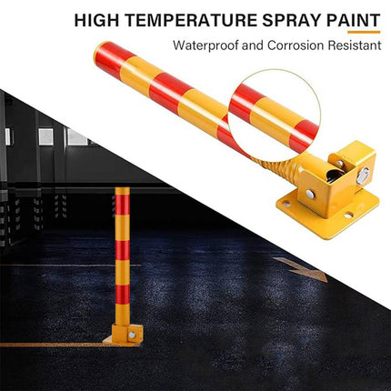 Foldable Residential Driveway Parking Bollard Post Lock