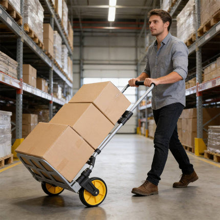 Folding Hand Truck Dolly 2 Wheel Aluminium Portable Cart Luggage Moving Trolley