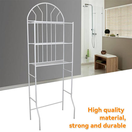 Over Toilet 3 Tier Bathroom Floor Storage Shelf White