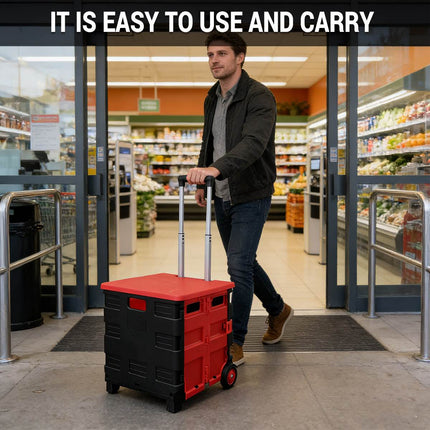 Portable Multi Function Foldable Trolley Case Telescopic Handle Wheels Luggage