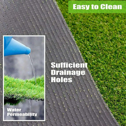 Artificial Synthetic Grass Lawn Realistic Fake Turf Garden Outdoor Decor Set