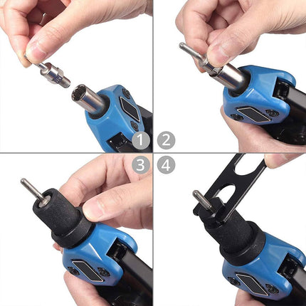 110-Piece Manual Rivet Nut Gun Kit - Hand Riveter Set with Storage Case