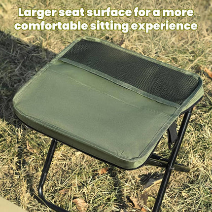 Portable Folding Camping Stool with Side Pocket