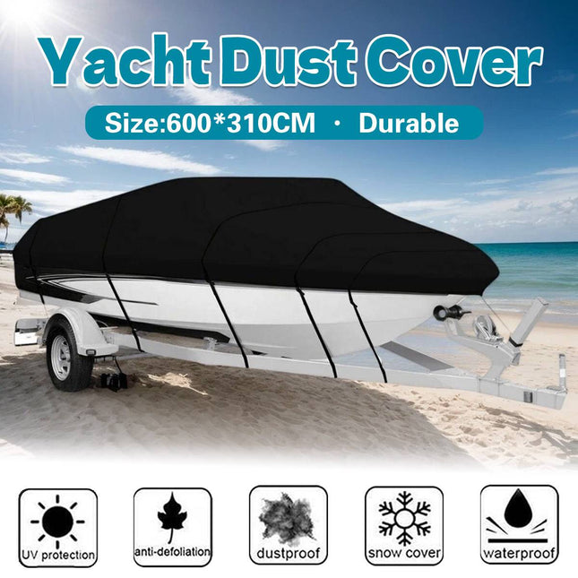 Heavy Duty Marine Boat Cover 600 x 310cm Trailerable Polyester for 17-19FT Boats