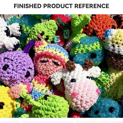 15000Pcs Rainbow Rubber Bands with 3 Layer Storage Case Weaving DIY Craft Set