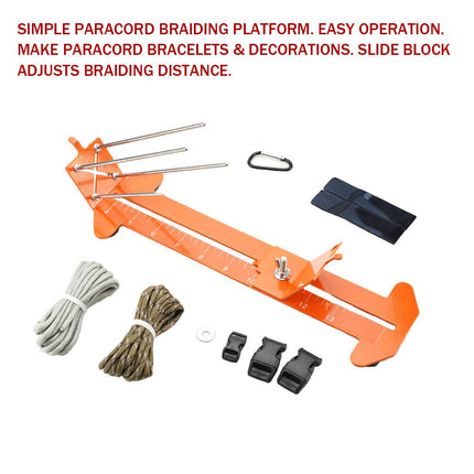 Adjustable Metal Paracord Bracelet Making Jig Braiding Tool DIY Craft Fixture