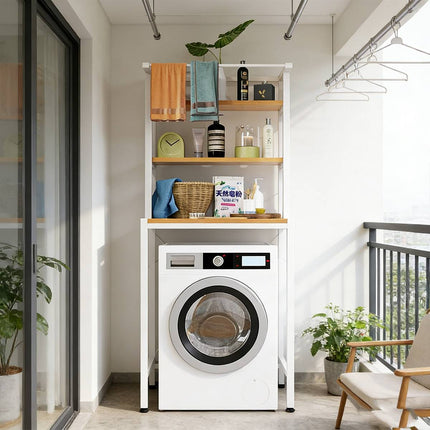 Over Washing Machine 3 Tier Storage Rack White or Black