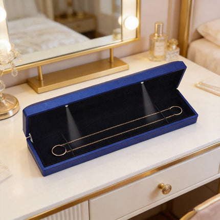 Creative LED Light Jewellery Storage Box Durable for Necklace Display