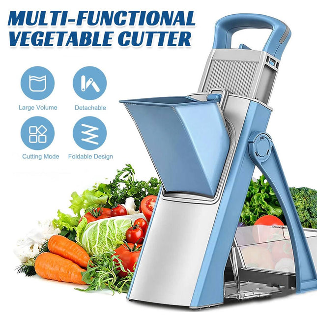 Multi Functional Vegetable Cutter Mandoline Slicer Dicer Stainless Steel Blades