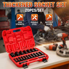 20 Piece Impact Socket Set Half Inch Drive Automotive Repair Workshop Tool Kit