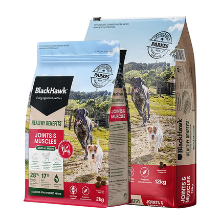BLACK HAWK DOG HB JOINT 2KG or 12KG BH447 HEALTHY BENEFITS MUSCLE