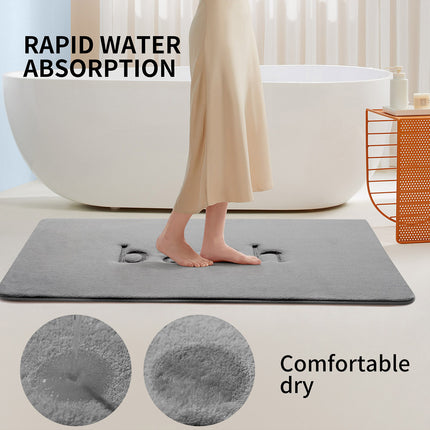 Bathroom Floor Mat Model A Water Absorbent Mat Anti Slip Toilet Carpet Rug Soft