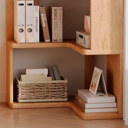 5-Shelf Corner Bookcase Industrial Storage Shelf Display Stand for Home Office
