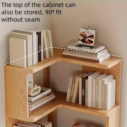 5-Shelf Corner Bookcase Industrial Storage Shelf Display Stand for Home Office