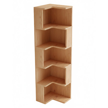 5-Shelf Corner Bookcase Industrial Storage Shelf Display Stand for Home Office