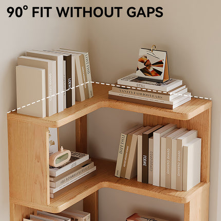 5-Shelf Corner Bookcase Industrial Storage Shelf Display Stand for Home Office