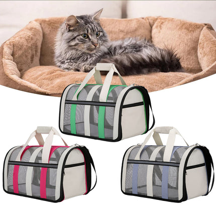 Pet Carrier Bag Portable Travel Cat Tote Bag Soft Breathable Cat Bag for Outdoor
