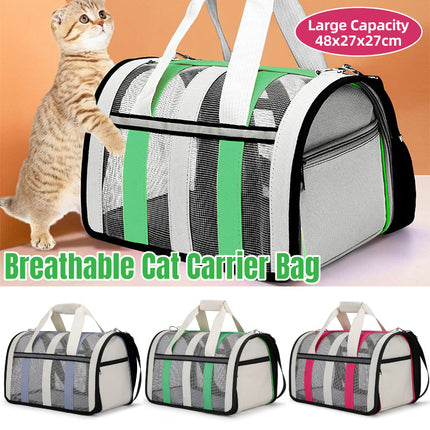 Pet Carrier Bag Portable Travel Cat Tote Bag Soft Breathable Cat Bag for Outdoor