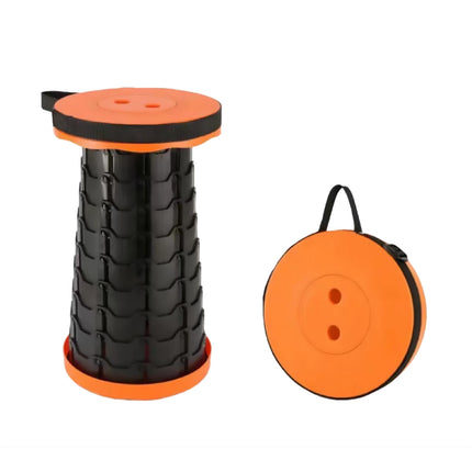 Portable Telescopic Folding Stool Travel Outdoor Seat Compact Retractable Chair