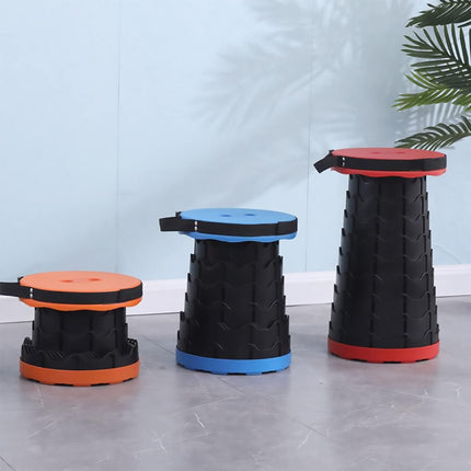 Portable Telescopic Folding Stool Travel Outdoor Seat Compact Retractable Chair