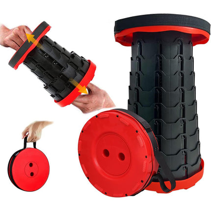 Portable Telescopic Folding Stool Travel Outdoor Seat Compact Retractable Chair