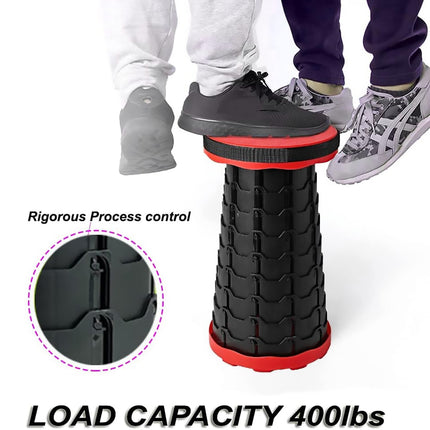 Portable Telescopic Folding Stool Travel Outdoor Seat Compact Retractable Chair