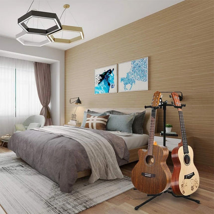 2/3Head Guitar Stand with Height Adjustment Foldable Holder Guitar Stand Bass