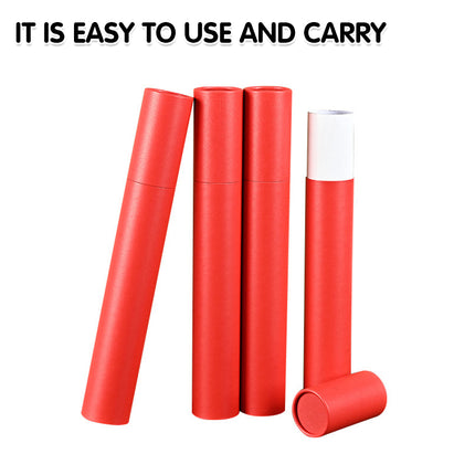 10PCS Gift Wrap Paper Tubes 5.3x36.5cm Red for Arts Crafts Scrapbooking Storage