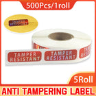 5 Rolls Tamper Proof Label Laser Self Adhesive Sealing Stickers for Security