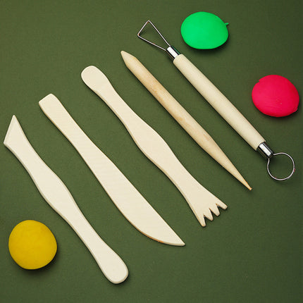 Pottery Clay Tool Set 25 or 61PCS Wooden Handle Sculpting Ceramic Art DIY