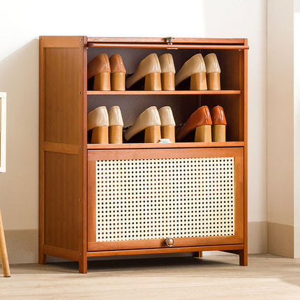 Multi Layer Vertical Entryway Integrated Shoe Cabinet Space Saving Dustproof