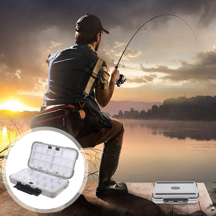 Fishing Tackle Box Storage Box Compartments Waterproof Portable for Lures Hooks