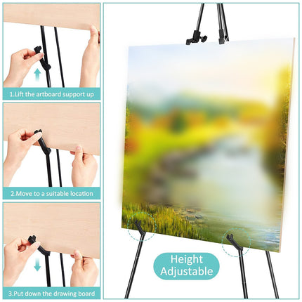 Adjustable Folding Easel Cross-Border New Style Metal Tripod Easel High Stability